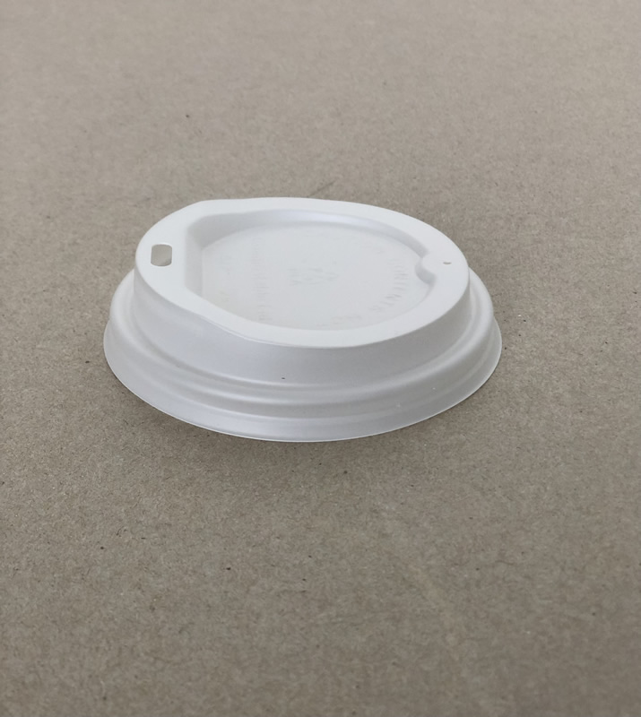 8oz. Sip White PLA Compostable Hot Cup Lid BPI